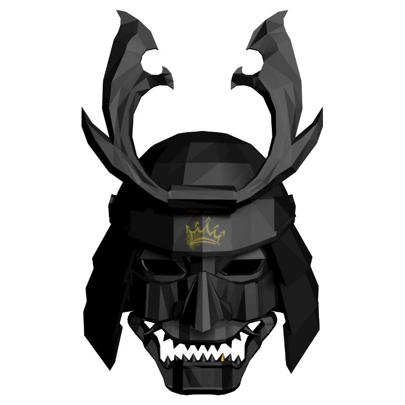 Geometric Samurai Helmet