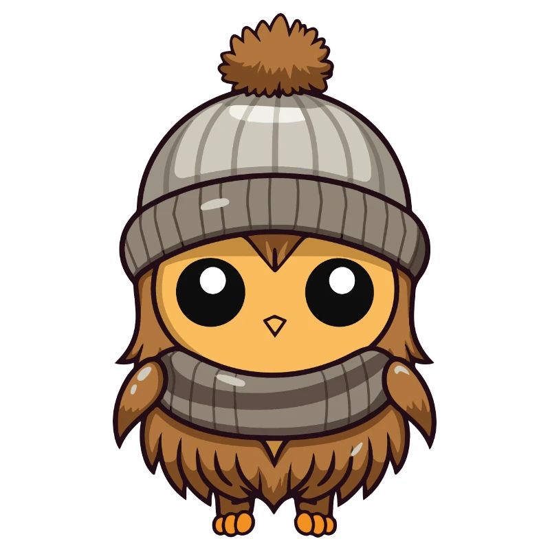 Eule Comic Winter Cozy