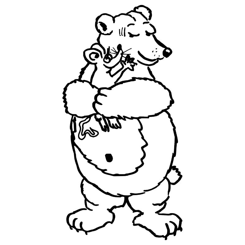 Mouse Bear Hug Love Mouse Bear