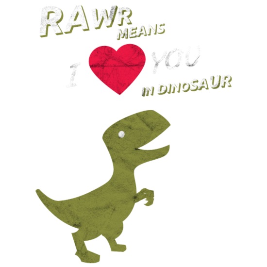 Rawr significa Te Amo En dinosaurio Día de San Valentín' Delantal |  Spreadshirt