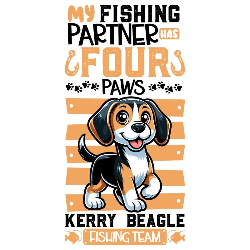 Pêche et Kerry Beagle