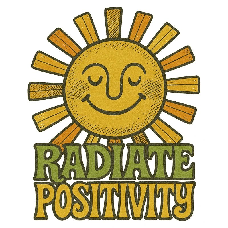 Rayonner de positivité soleil illustration