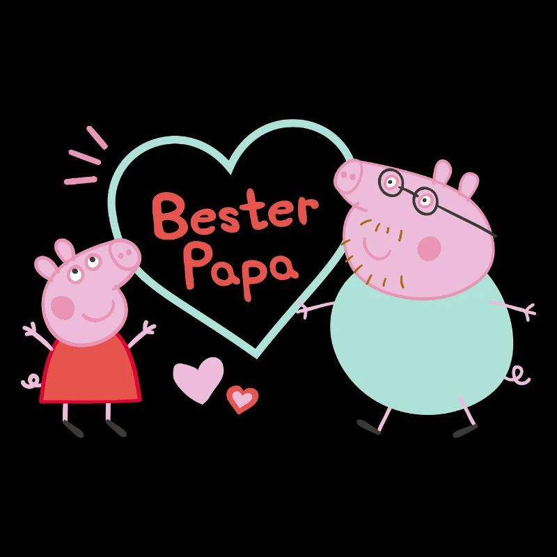 Peppa Pig Design Best Dad With Peppa & Daddy Pig