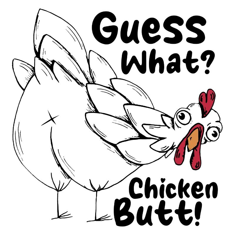 Devinez quel graphique drôle d’animal de cul de poulet