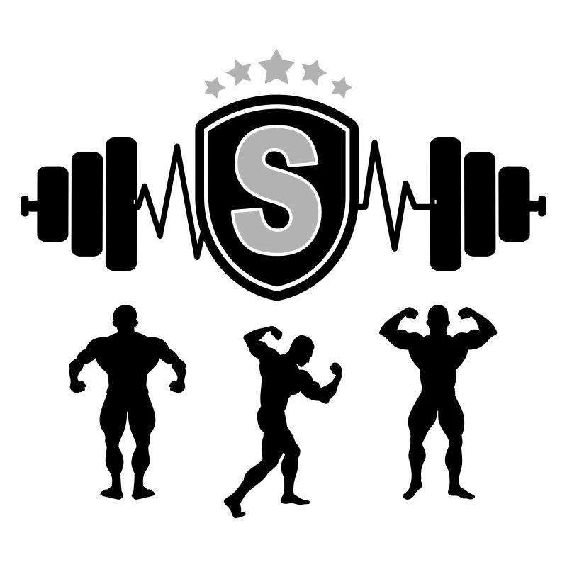 Bodybuilding Gym Name Buchstabe Training S