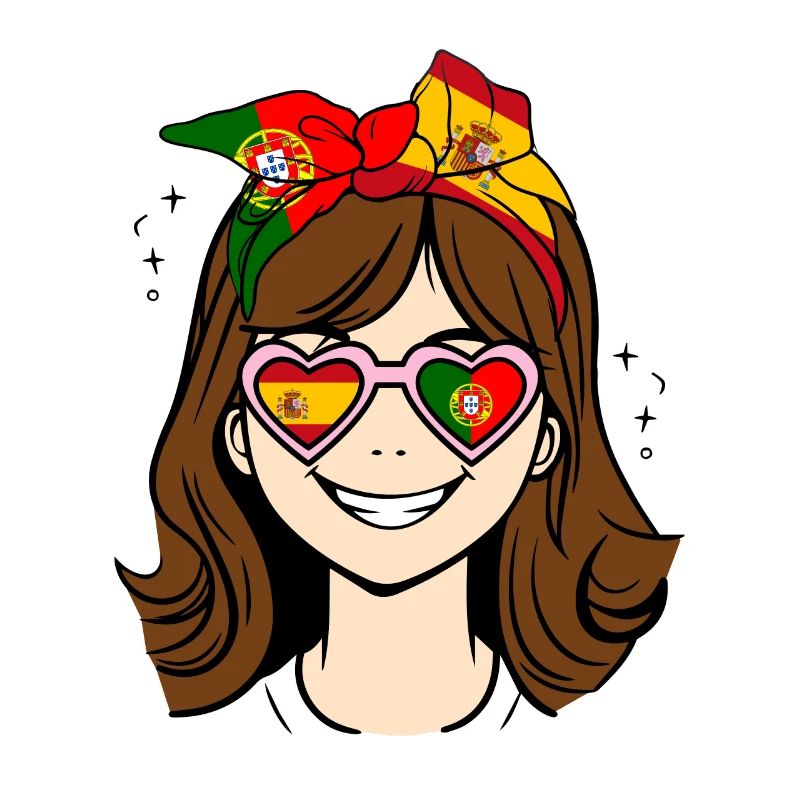 Halb Portugiesisch, Halb Spanisch kleines Mädchen Spanien