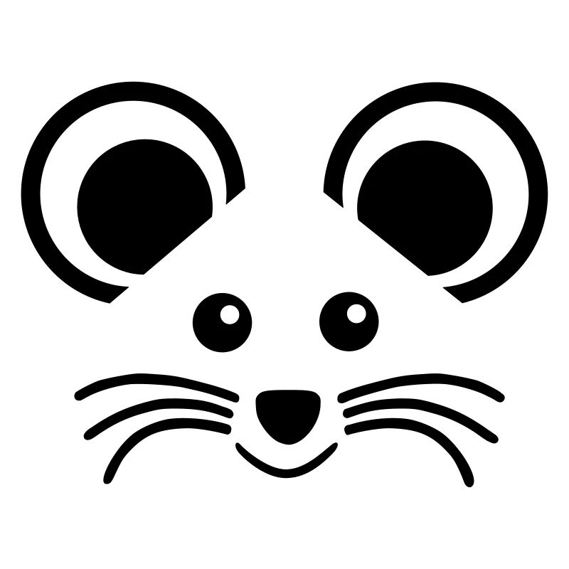 ★ Couleurs de conception modifiables ★ Visage d'une souris