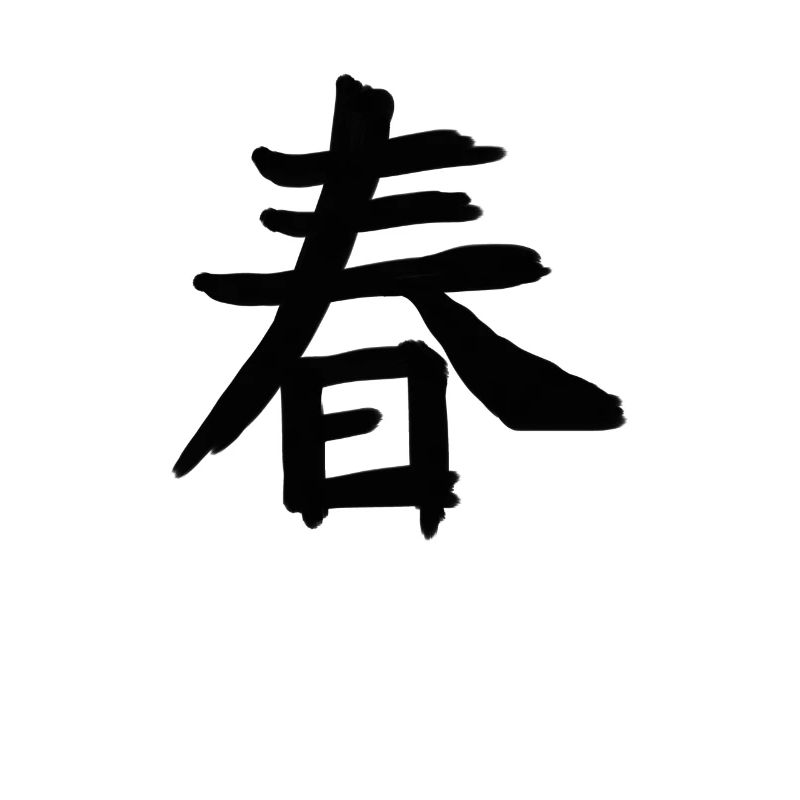 Spring Chinese Script Character Symbol