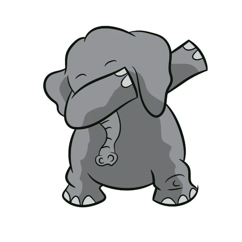 Cute Dabbing Elephant Funny Dabbing Elephant