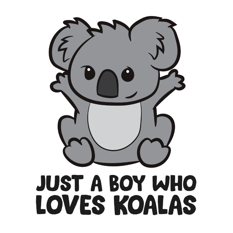 Koala Boy Nur ein Junge, der Koalas liebt