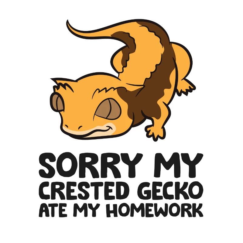 Désolé mon gecko à crête a mangé mon école de devoirs