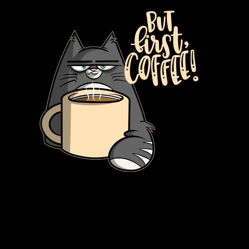 Mais premier café - chat