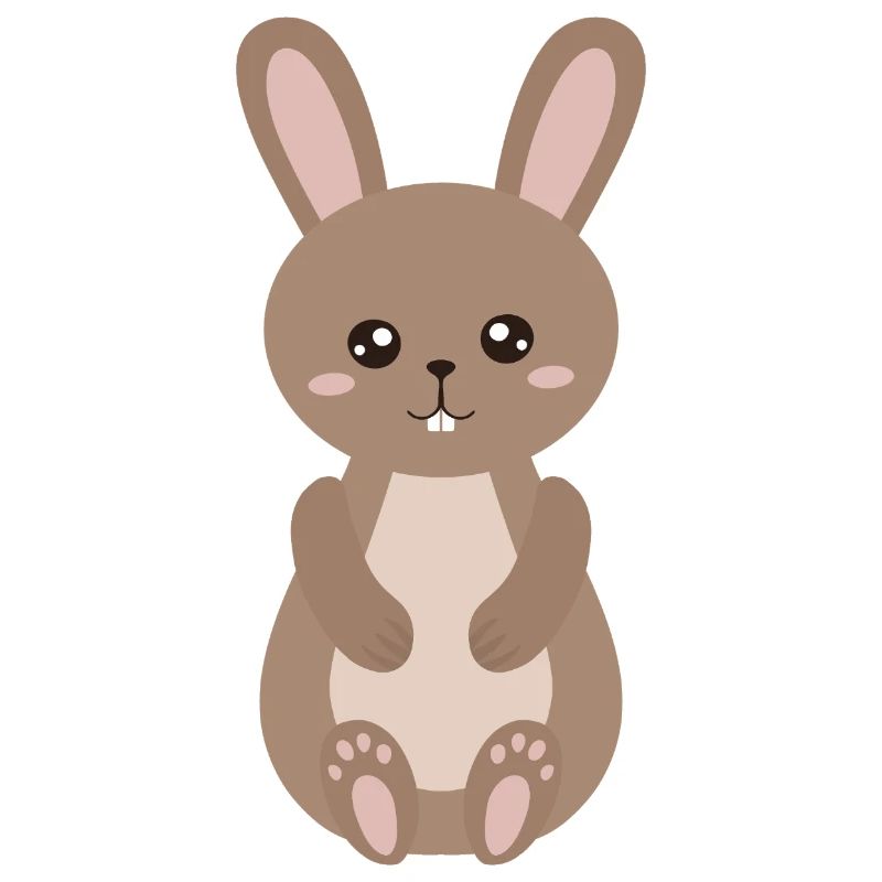Charming Bunny Plush Illustration