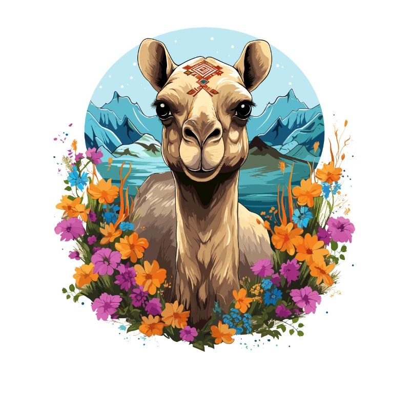 Kamel Kamelkopf Blumen