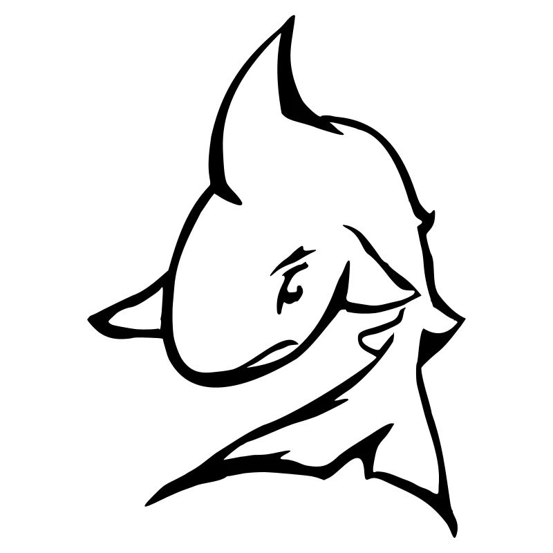 dessin au trait requin