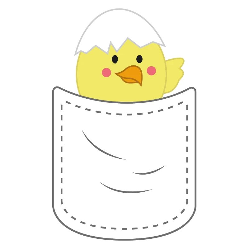 Cute chick breast bag