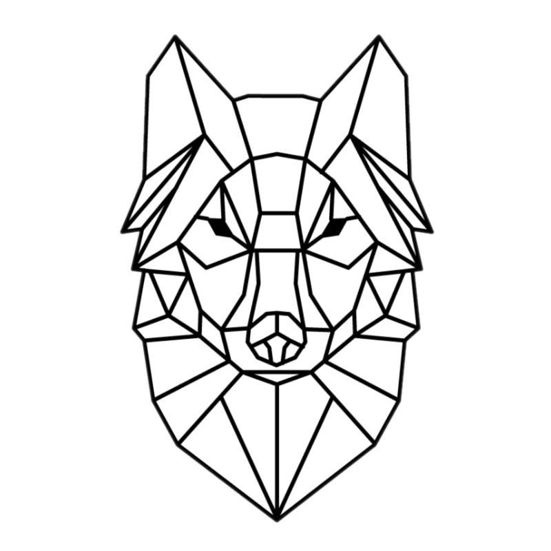 Schlichtes Wolfkopf Design