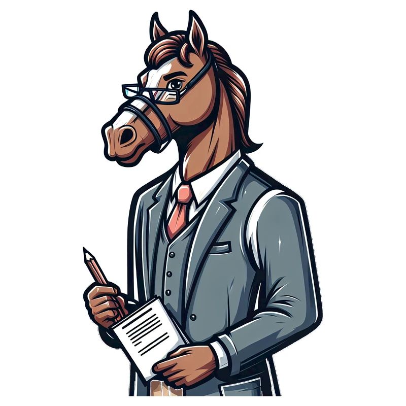 Professeur de cheval mignon