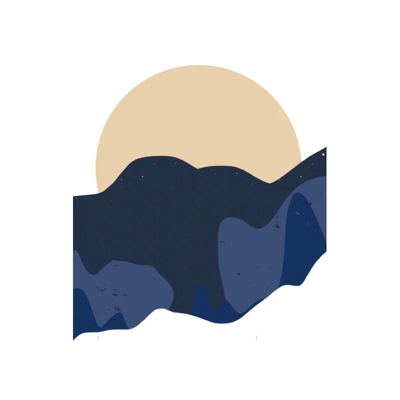 sonne und Blaue Berge Boho stiel