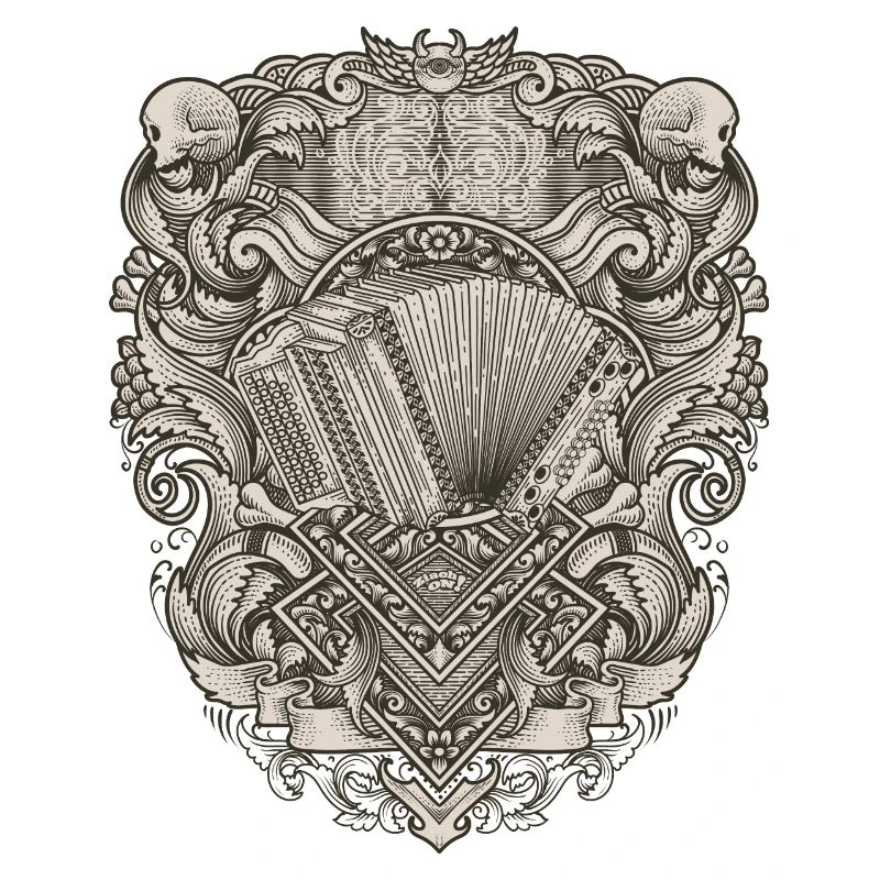 Styrian Harmonica Vintage Illu | ZiachON!