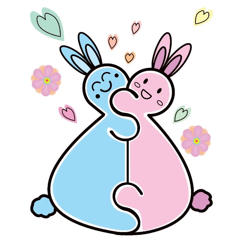 Paire de lapins
