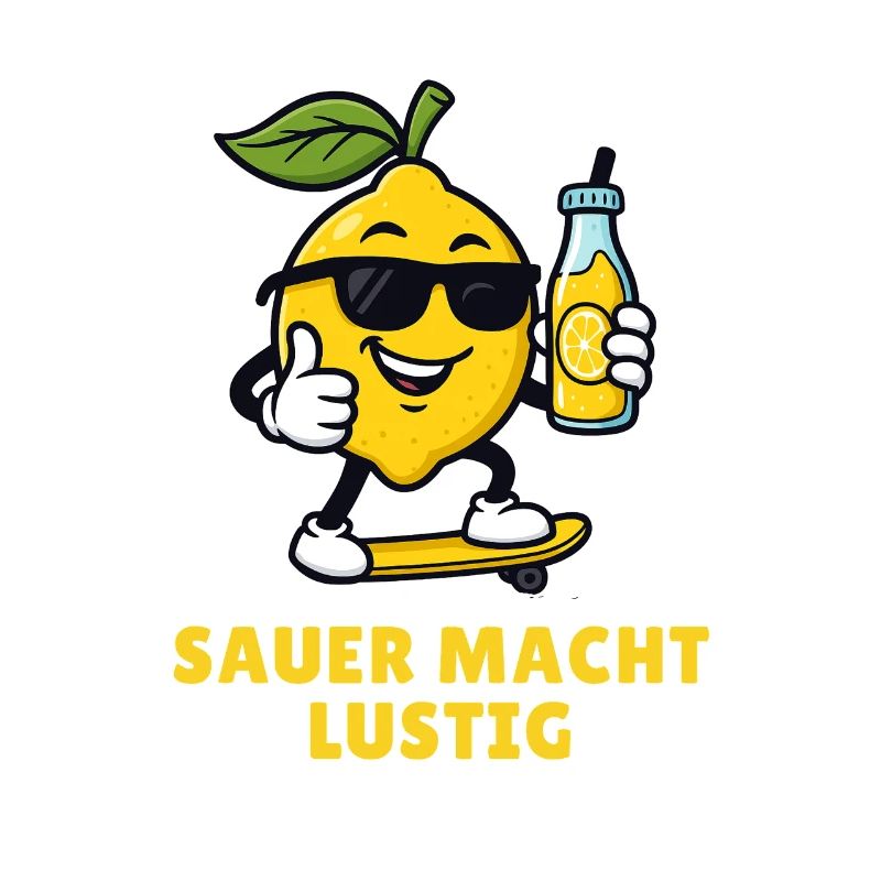 Sour Makes Funny Lemon Fruit Illustrations