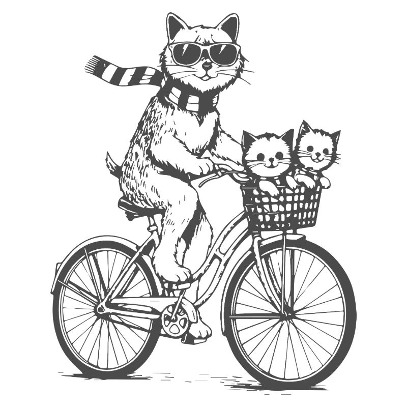 Vélo chat avec panier