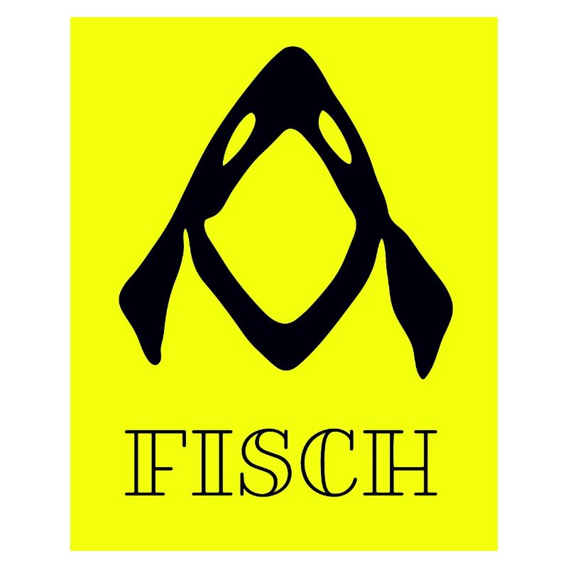 Icône du poisson graphique jaune - Abstrait