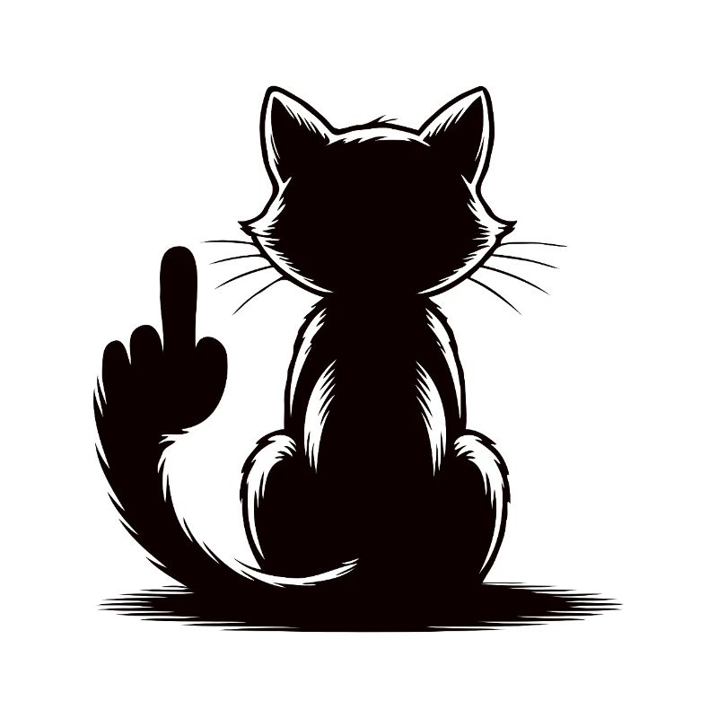 Recognize the Signs Cat Middle Finger