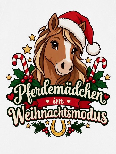 Pferdemädchen im Weihnachtsmodus