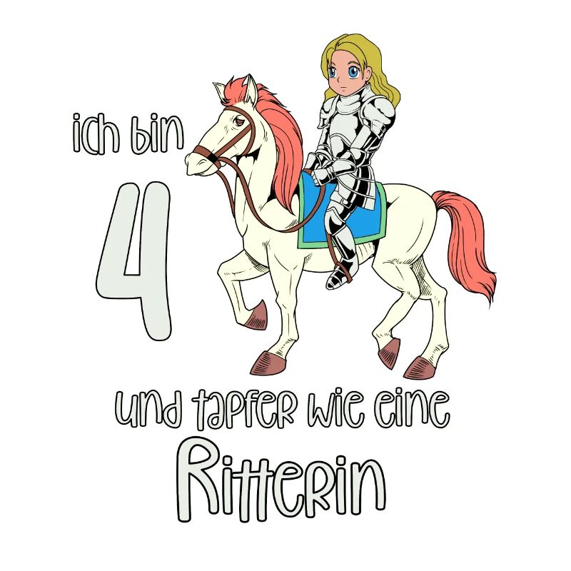 Geburtstagsshirt Ritterin - 4 Geburtstag Mädchen
