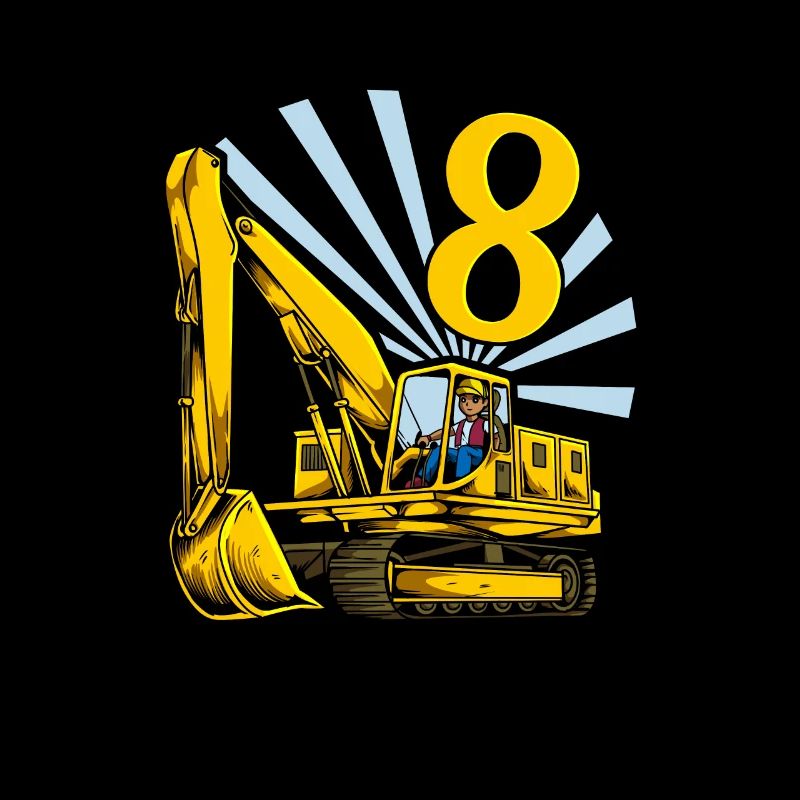 Ich bin 8 - Bagger Geburtstag 8 Jahre
