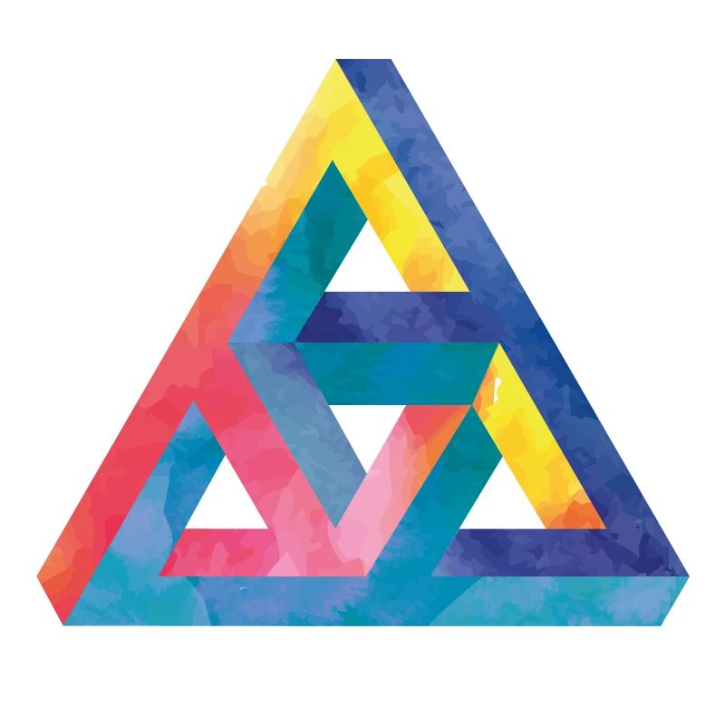 Optical illusion triangle Escher