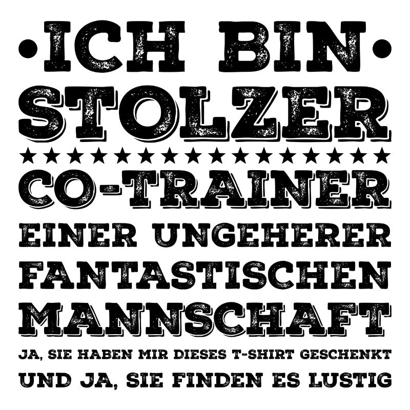 Ich bin Stolzer co-Trainer einer Mannschaft