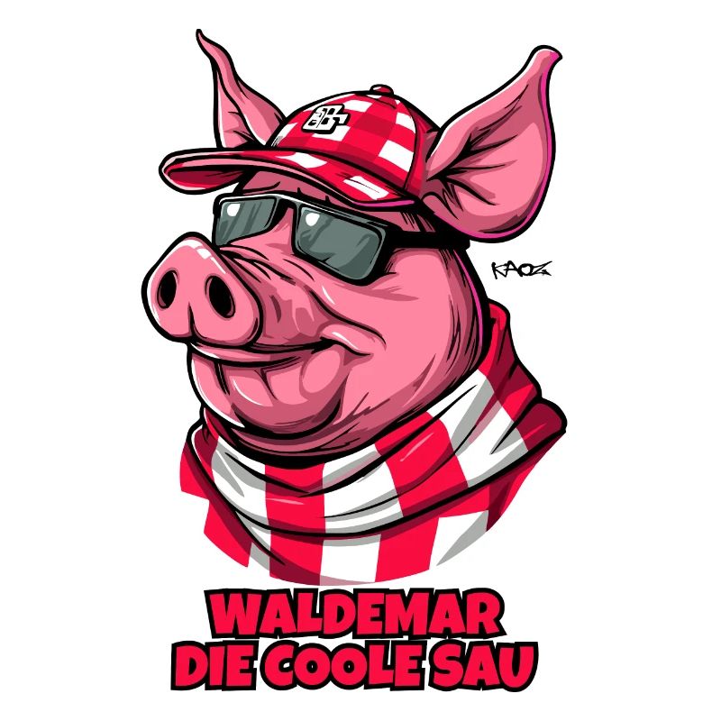 Waldemar le cochon cool est un cochon drôle