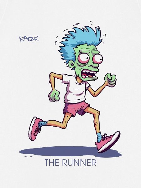 Der Zombie Langstrecken Marathon Läufer