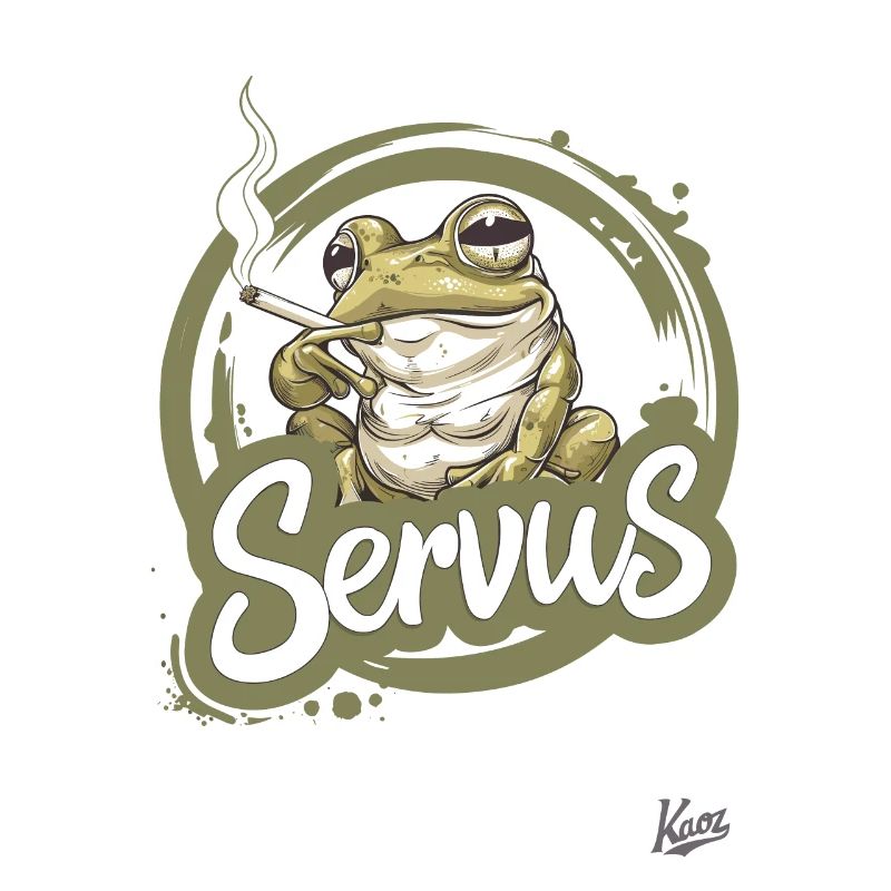 A cool smoking frog says: Servus
