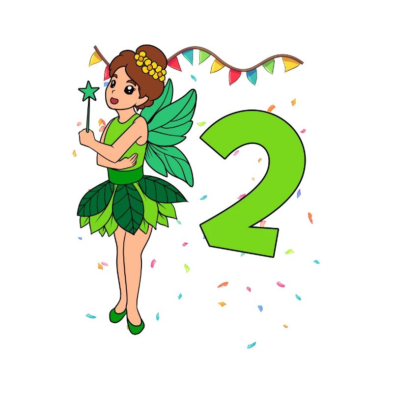 Mit Fee - Mädchen Geburtstag 2 Jahre