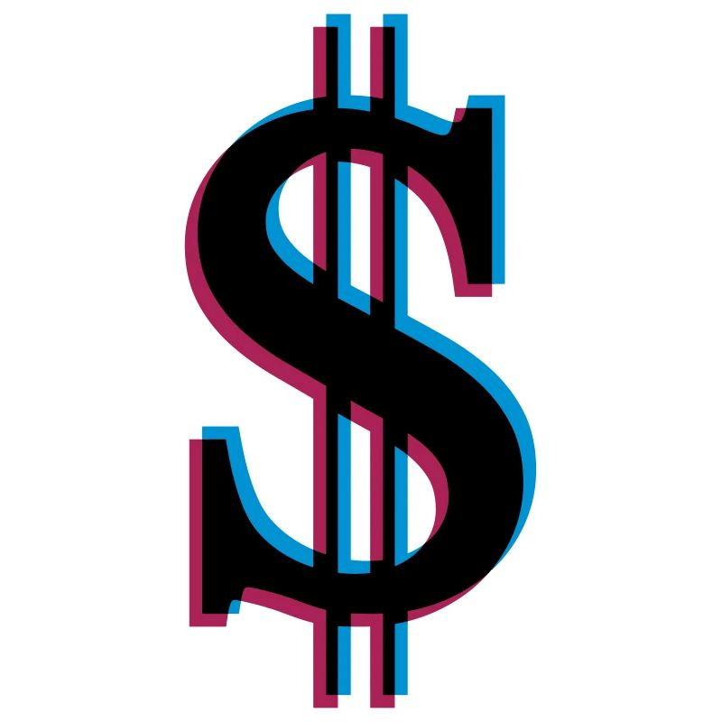 3D effect dollar