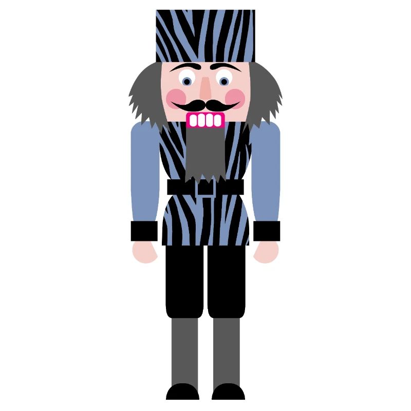 Nutcracker Zebra Pattern Christmas Decoration Advent