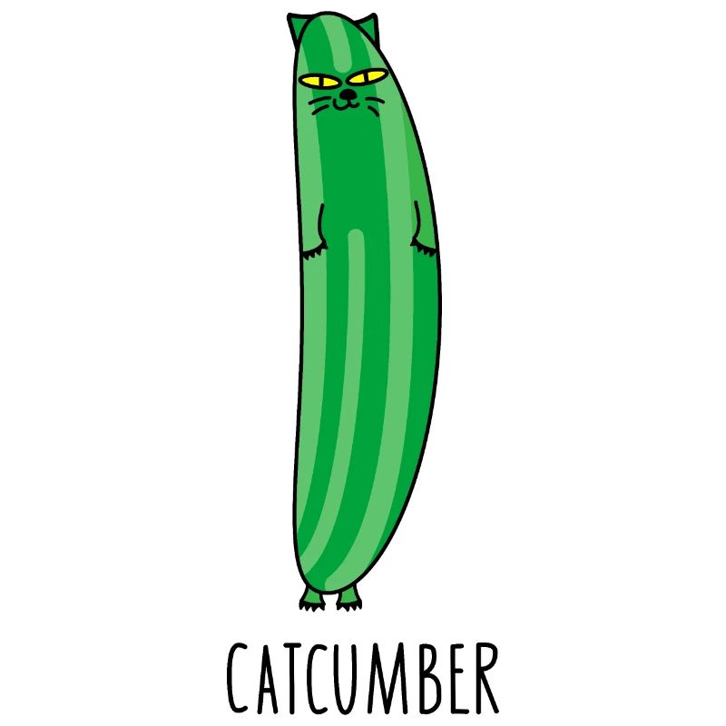 Chat drôle comme un concombre
