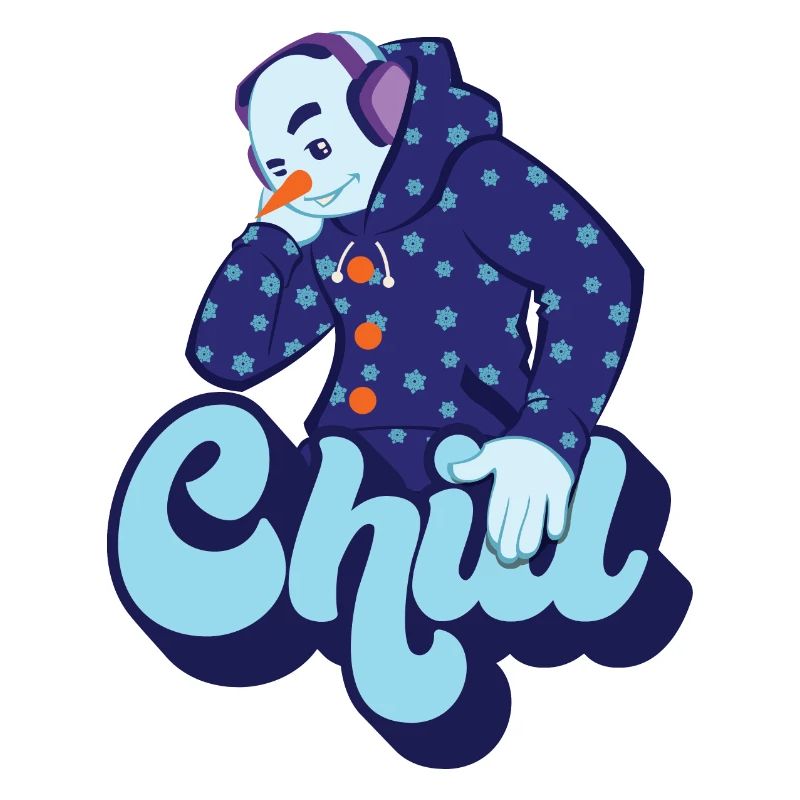 Chill Cool Fun Schneemann Winter Schnee Weihnachtsgeschenk