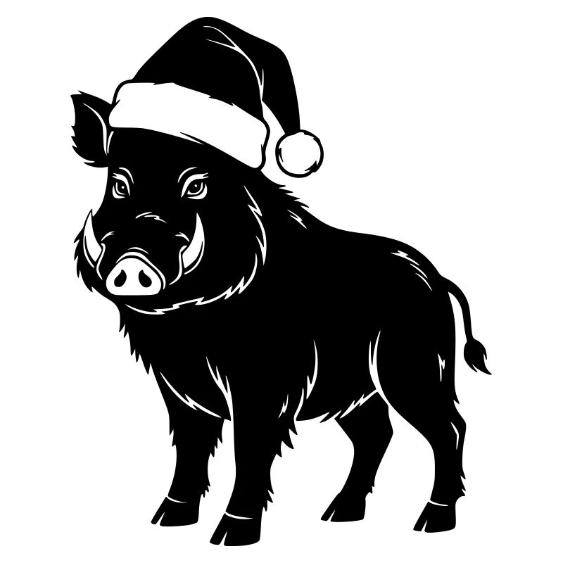 Weihnachts-Wildschwein Vector