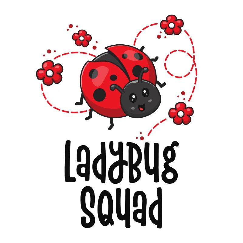 Ladybug Squad Insect Lover Entomologist Gift Red