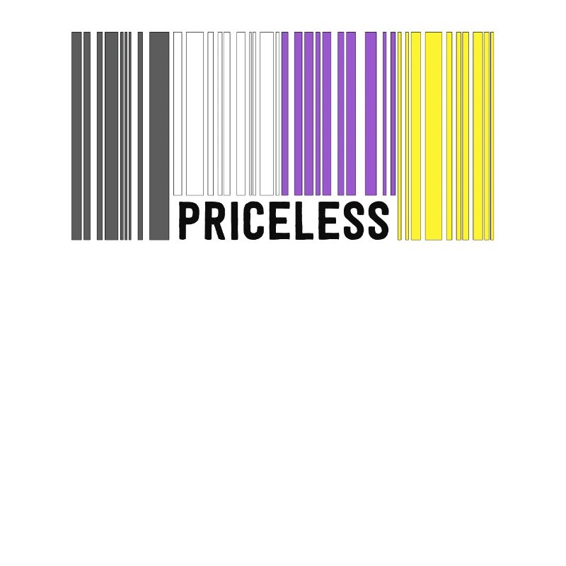 Priceless Gender Nonbinary Pride Code-barres Discret