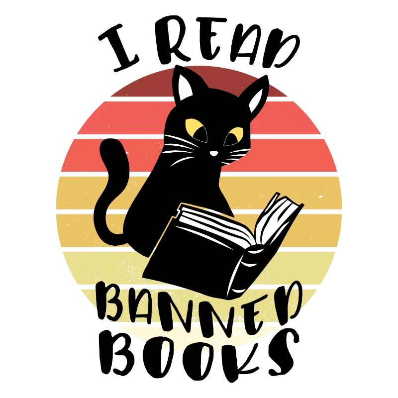 Ich lese verbotene Bücher Katze