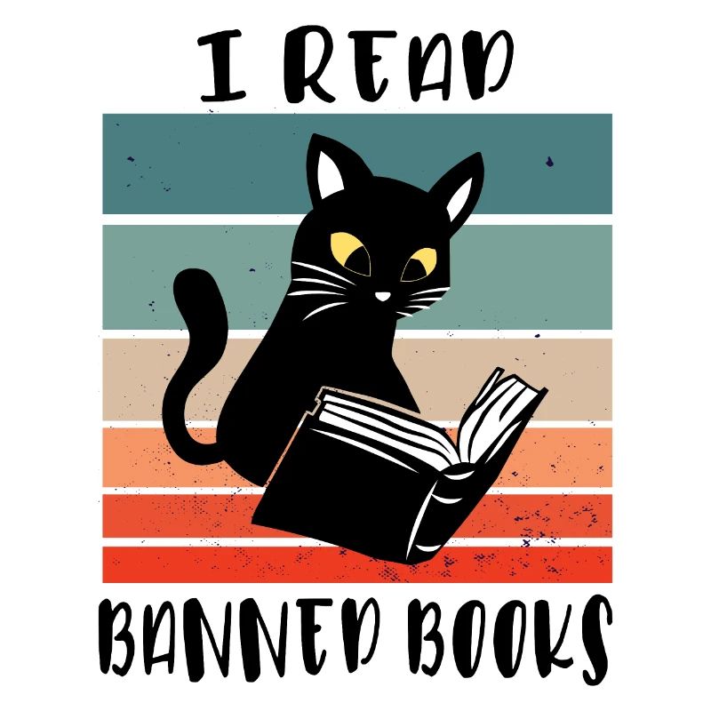 Ich lese verbotene Bücher Katze