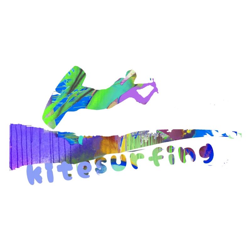 Kitesurf, surf, kitesurf, graffiti