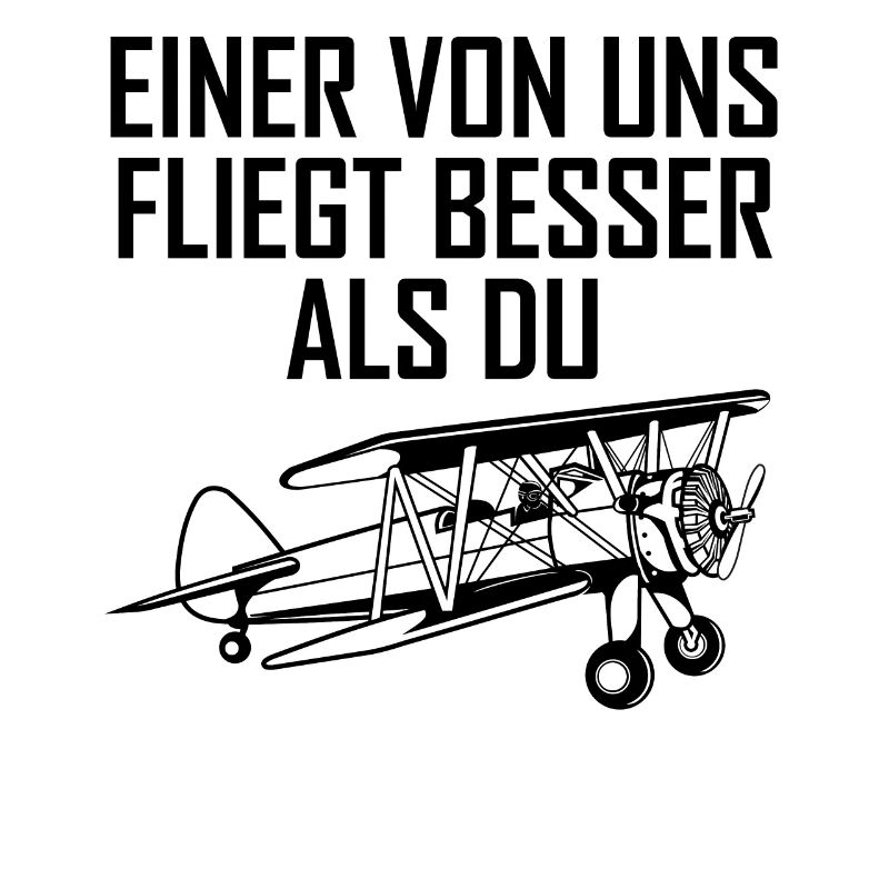 Doppeldecker Flugzeug Pilot Cooler Spruch Geschenk