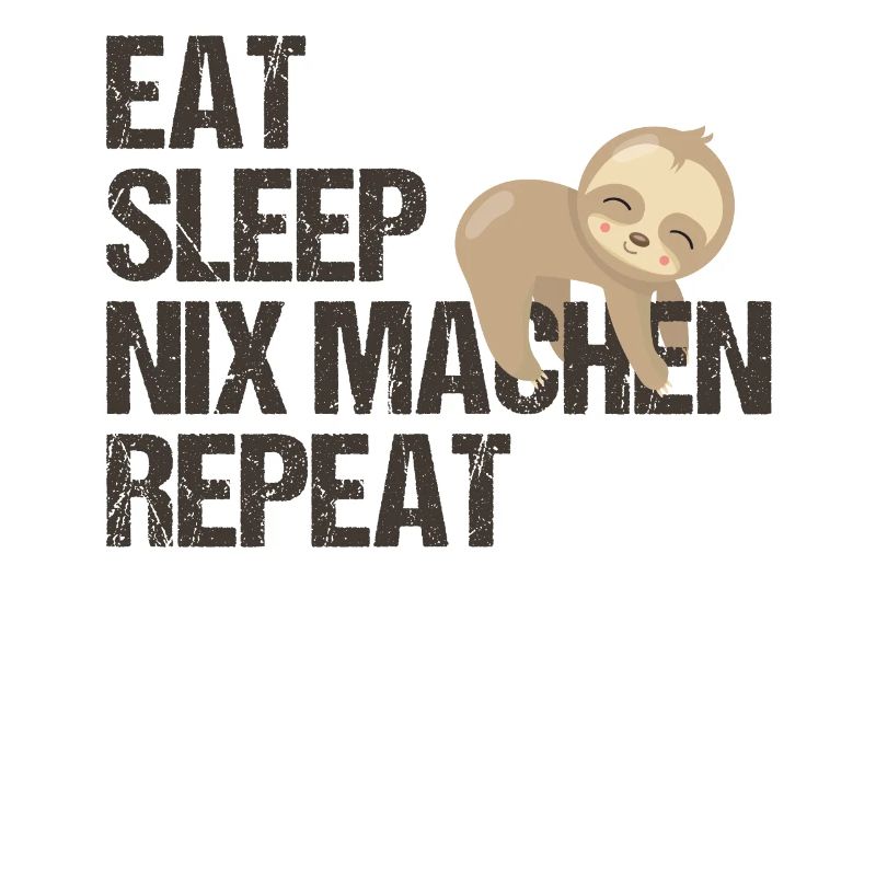 Faulbär Tagesroutine Deutsch Humor Geschenk
